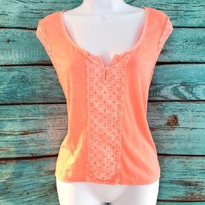 🌺 4/$20 American Eagle boho lace eyelet top size medium